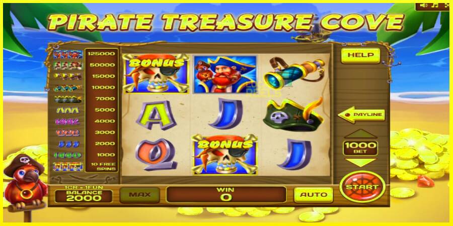 Pirate Treasure Cove Pull Tabs מכונת משחק לכסף, תְמוּנָה 4