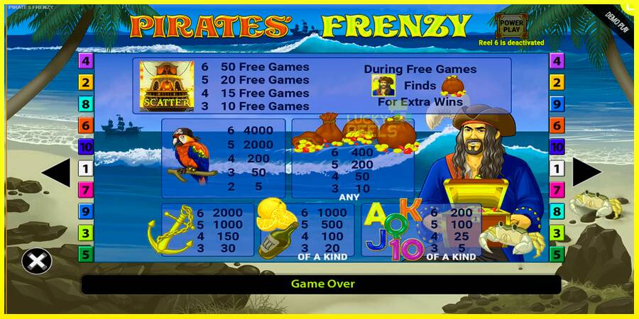 Pirates Frenzy מכונת משחק לכסף, תְמוּנָה 6