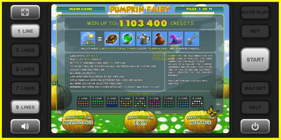 Pumpkin Fairy מכונת משחק לכסף, תְמוּנָה 4