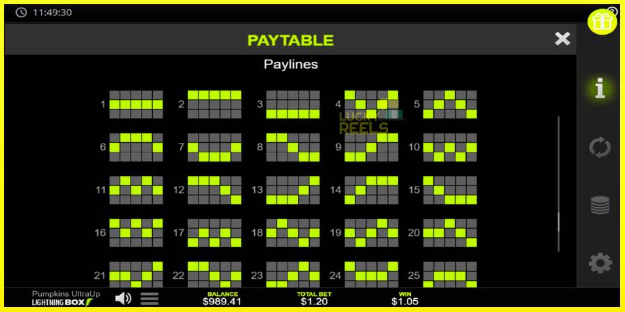 Pumpkins UltraUp מכונת משחק לכסף, תְמוּנָה 7