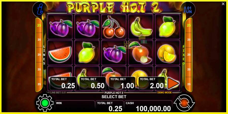 Purple Hot 2 מכונת משחק לכסף, תְמוּנָה 1