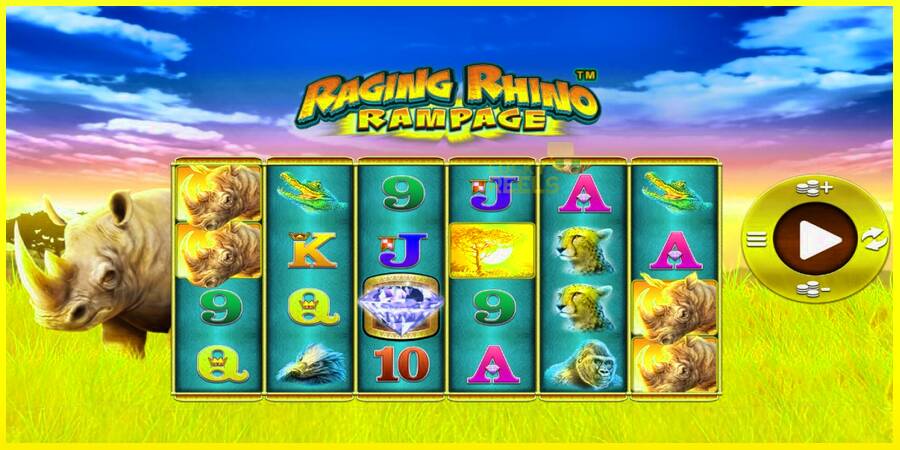 Raging Rhino Rampage מכונת משחק לכסף, תְמוּנָה 1