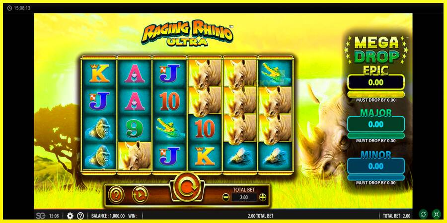 Raging Rhino Ultra מכונת משחק לכסף, תְמוּנָה 1