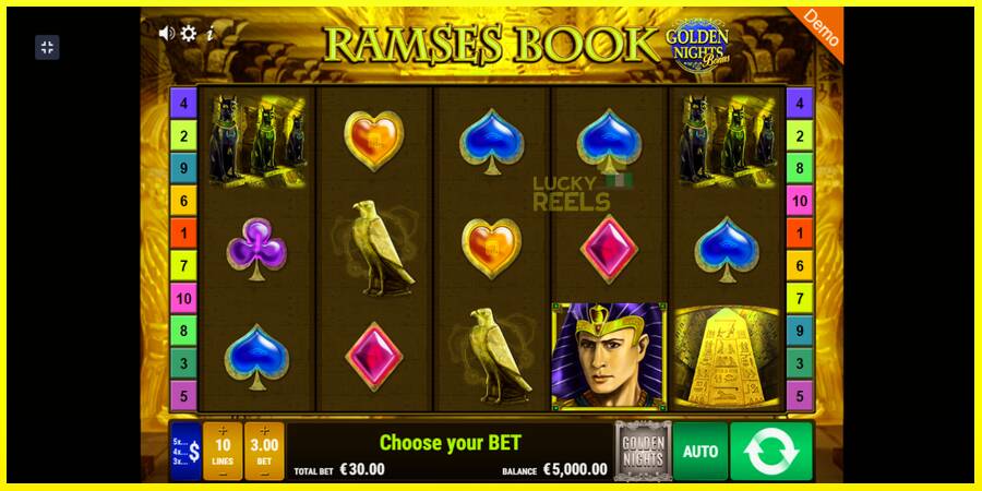 Ramses Book Golden Nights מכונת משחק לכסף, תְמוּנָה 2