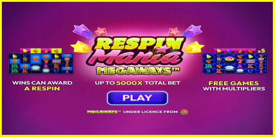 Respin Mania Megaways מכונת משחק לכסף, תְמוּנָה 1