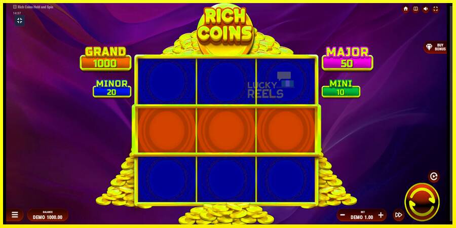 Rich Coins Hold and Spin מכונת משחק לכסף, תְמוּנָה 1