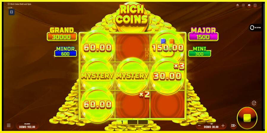 Rich Coins Hold and Spin מכונת משחק לכסף, תְמוּנָה 4