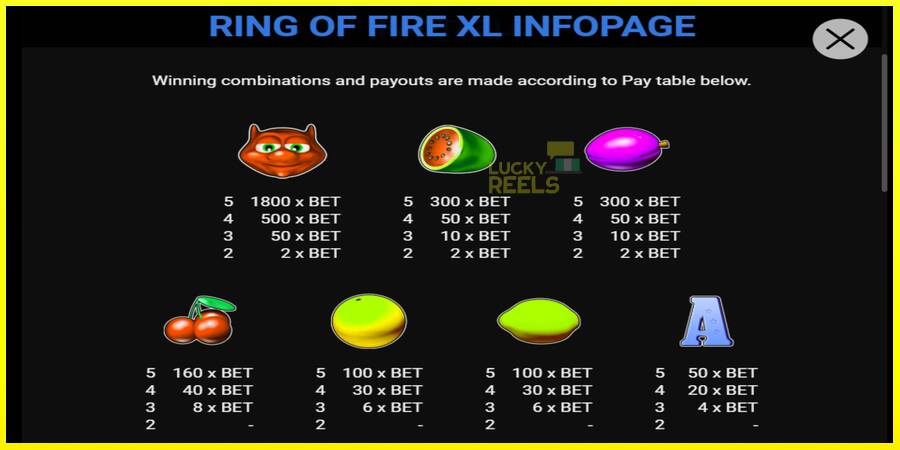 Ring of Fire XL מכונת משחק לכסף, תְמוּנָה 2