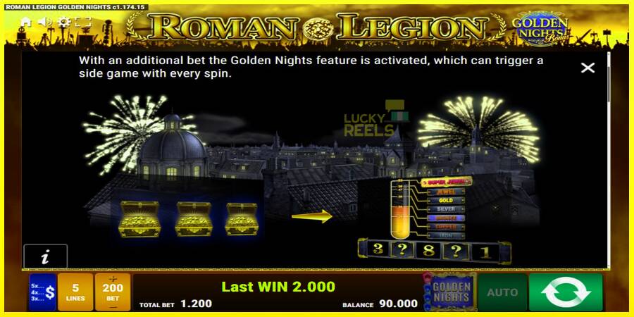 Roman Legion Golden Nights מכונת משחק לכסף, תְמוּנָה 6