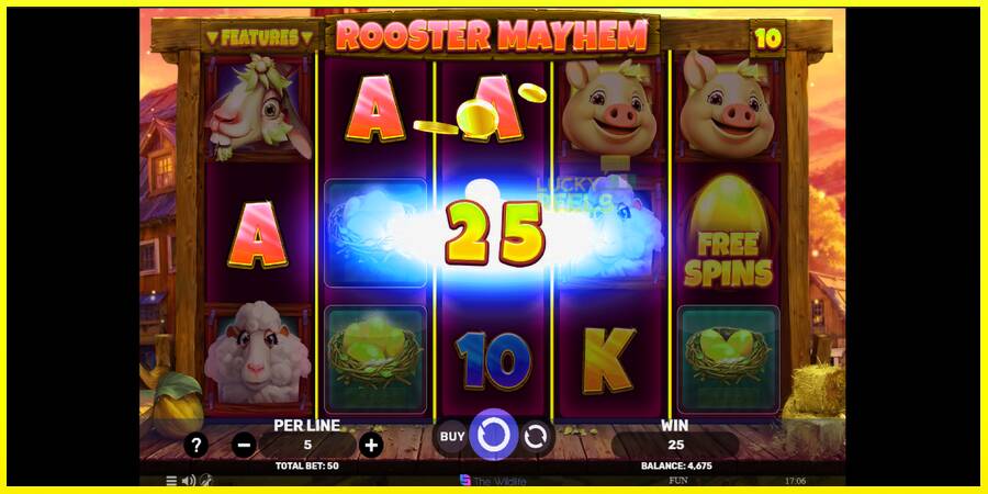 Rooster Mayhem מכונת משחק לכסף, תְמוּנָה 3