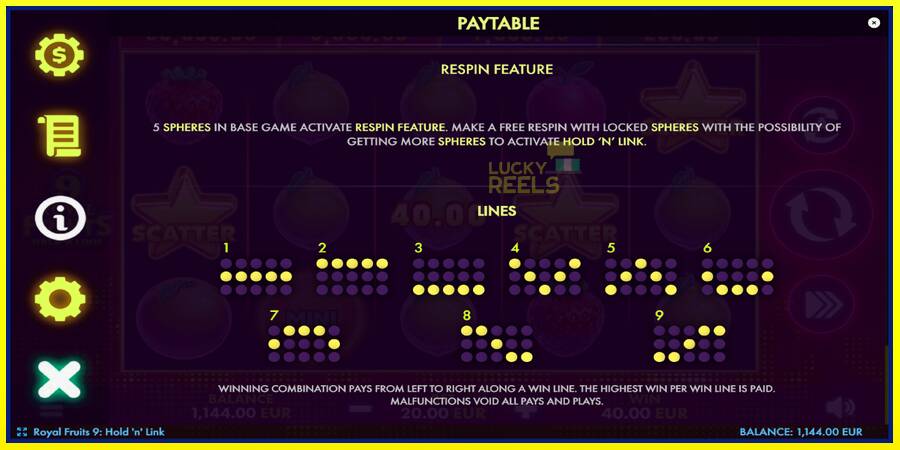Royal Fruits 9: Hold N Link מכונת משחק לכסף, תְמוּנָה 7