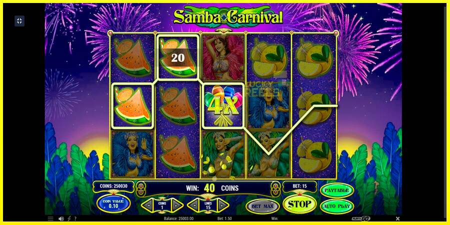 Samba Carnival מכונת משחק לכסף, תְמוּנָה 3