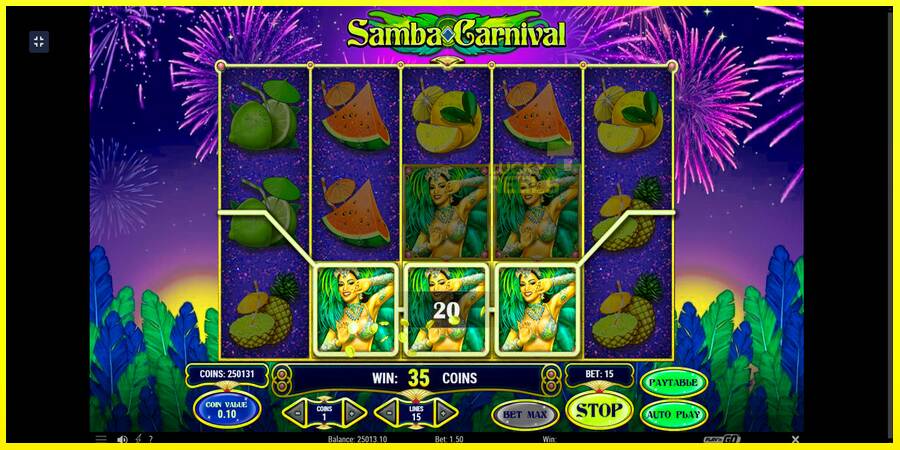 Samba Carnival מכונת משחק לכסף, תְמוּנָה 4