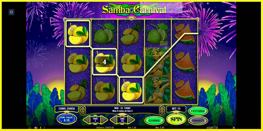 Samba Carnival מכונת משחק לכסף, תְמוּנָה 6