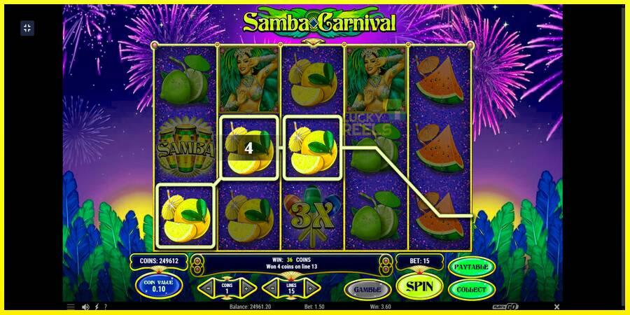 Samba Carnival מכונת משחק לכסף, תְמוּנָה 9