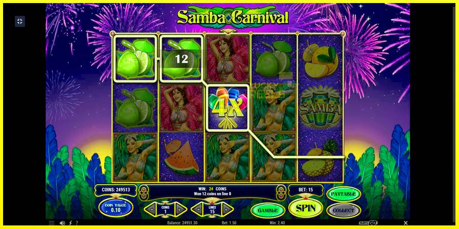 Samba Carnival מכונת משחק לכסף, תְמוּנָה 10