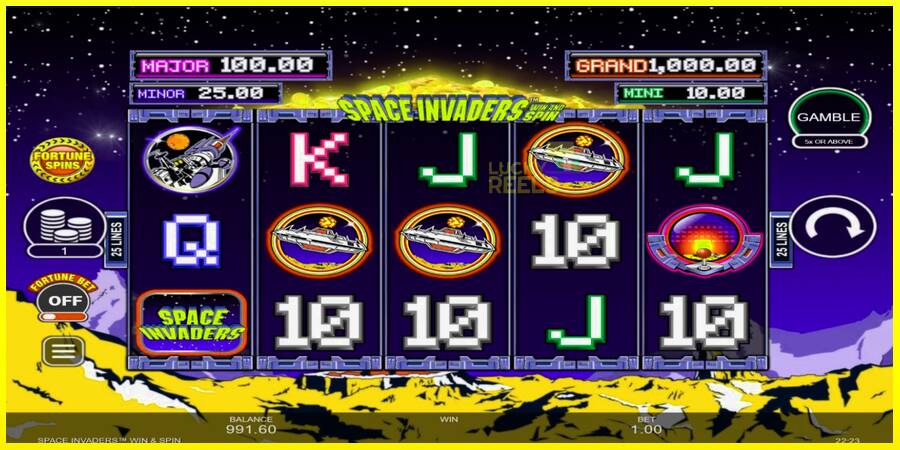 Space Invaders Win and Spin מכונת משחק לכסף, תְמוּנָה 2