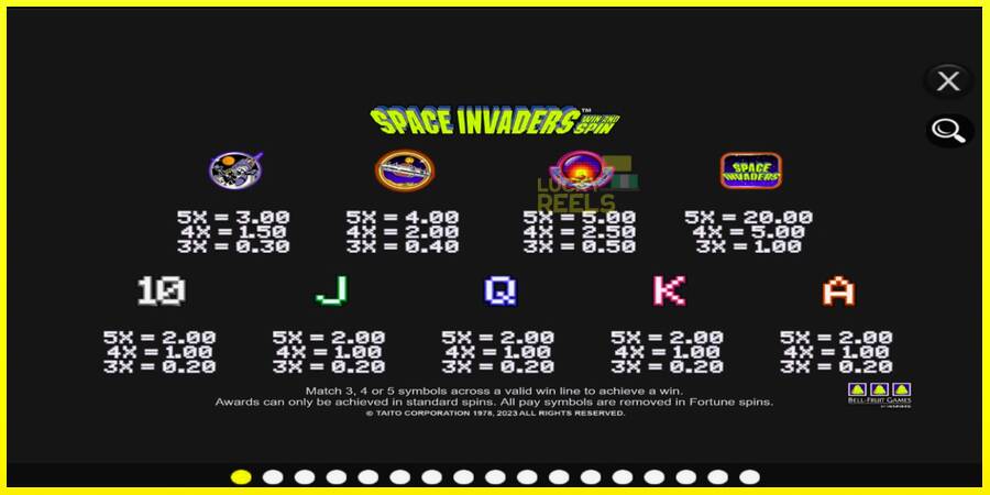 Space Invaders Win and Spin מכונת משחק לכסף, תְמוּנָה 4