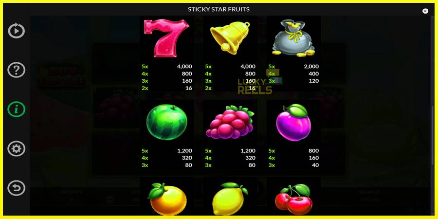 Sticky Star Fruits מכונת משחק לכסף, תְמוּנָה 6