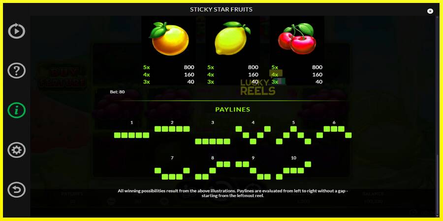 Sticky Star Fruits מכונת משחק לכסף, תְמוּנָה 7