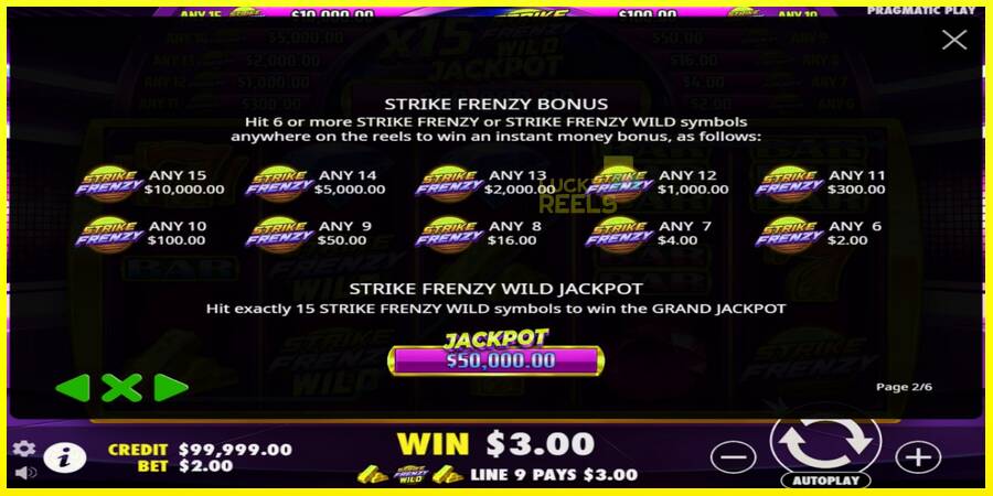 Strike Frenzy מכונת משחק לכסף, תְמוּנָה 5