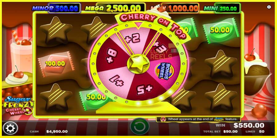 Sugar Frenzy Cherry Wheel מכונת משחק לכסף, תְמוּנָה 4