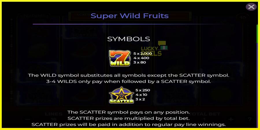 Super Wild Fruits מכונת משחק לכסף, תְמוּנָה 3