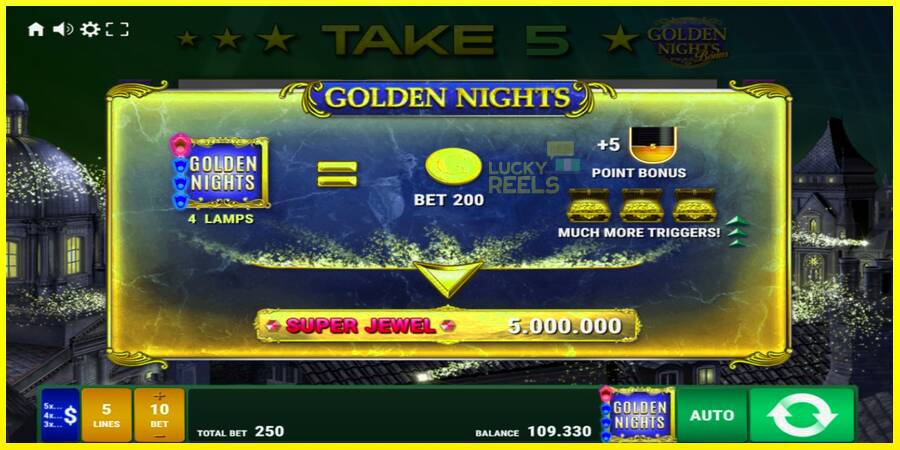 Take 5 Golden Nights מכונת משחק לכסף, תְמוּנָה 6