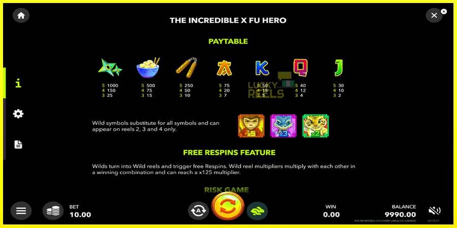 The Incredible X Fu Hero מכונת משחק לכסף, תְמוּנָה 5