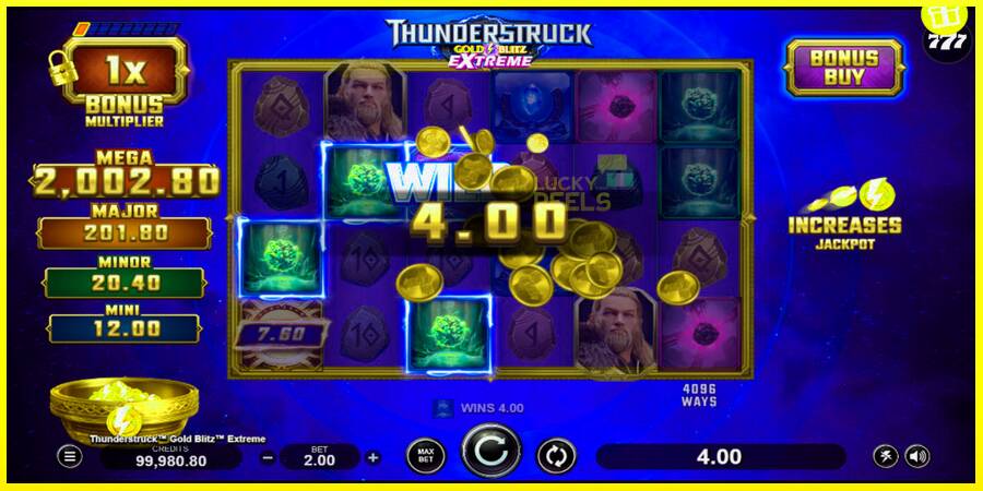 Thunderstruck Gold Blitz Extreme מכונת משחק לכסף, תְמוּנָה 5