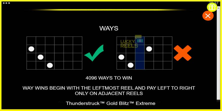 Thunderstruck Gold Blitz Extreme מכונת משחק לכסף, תְמוּנָה 7