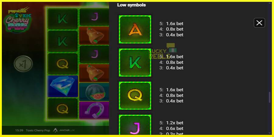 Toxic CherryPop מכונת משחק לכסף, תְמוּנָה 6