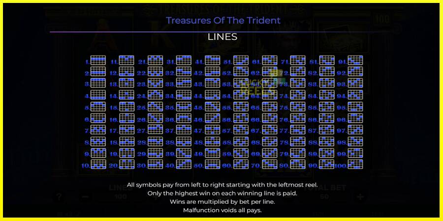 Treasures of the Trident מכונת משחק לכסף, תְמוּנָה 7