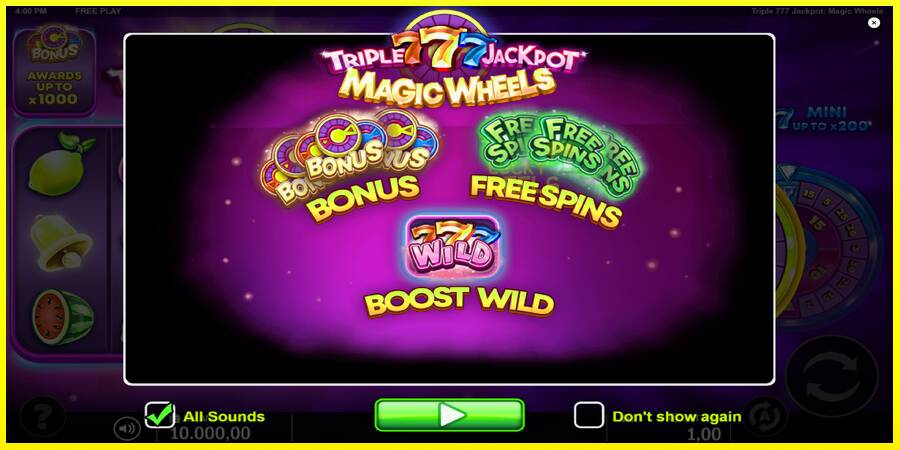 Triple 777 Jackpot Magic Wheels מכונת משחק לכסף, תְמוּנָה 1