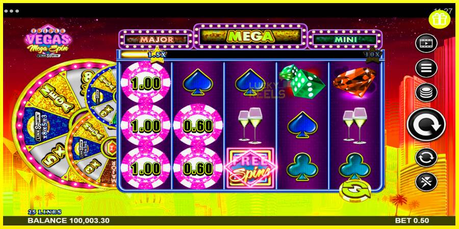 Triple Vegas Mega Spin מכונת משחק לכסף, תְמוּנָה 3