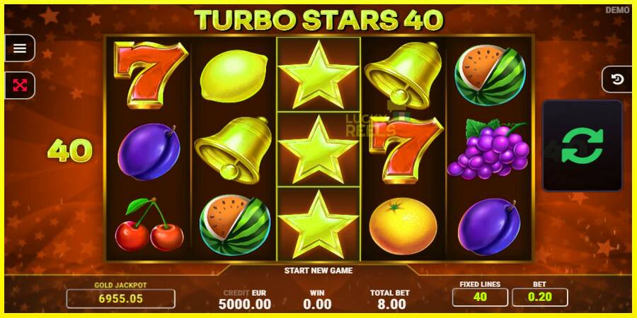 Turbo Stars 40 מכונת משחק לכסף, תְמוּנָה 1