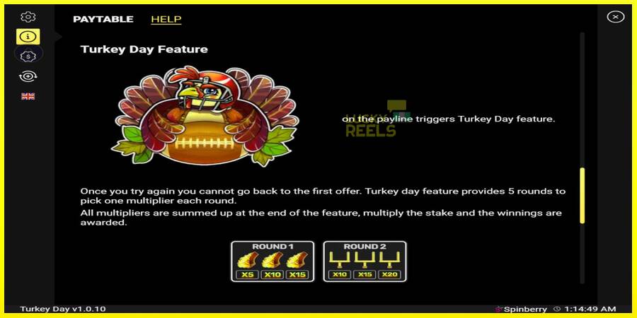 Turkey Day מכונת משחק לכסף, תְמוּנָה 5