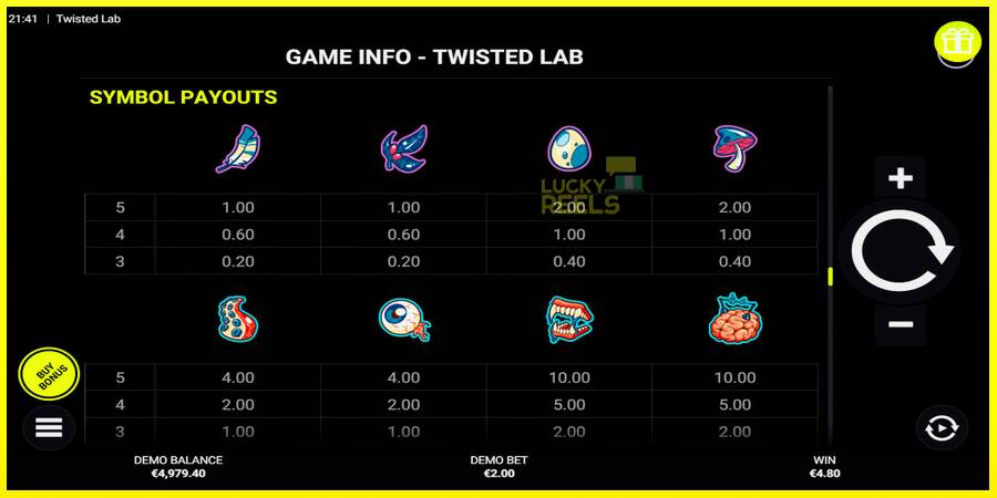 Twisted Lab מכונת משחק לכסף, תְמוּנָה 6