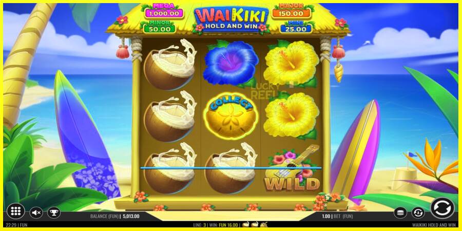 Waikiki Hold and Win מכונת משחק לכסף, תְמוּנָה 3