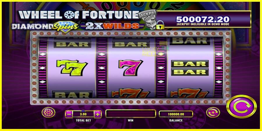 Wheel of Fortune Diamond Spins 2x Wilds מכונת משחק לכסף, תְמוּנָה 1