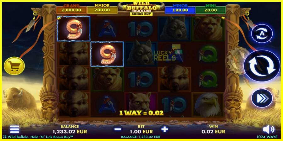 Wild Buffalo Hold N Link Bonus Buy מכונת משחק לכסף, תְמוּנָה 3