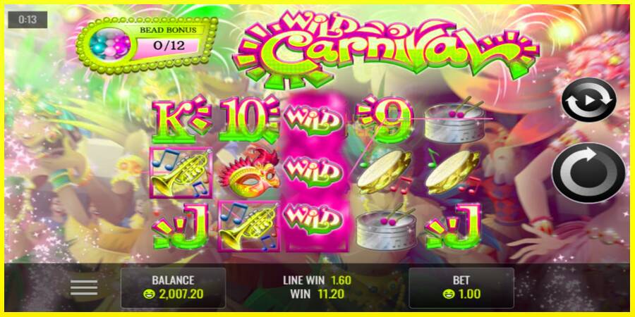 Wild Carnival מכונת משחק לכסף, תְמוּנָה 2