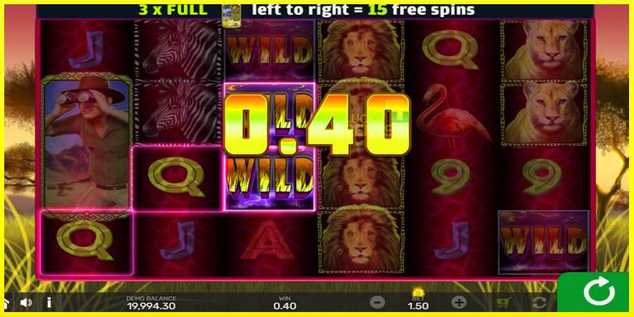 Wild Lion with Reel Bingo מכונת משחק לכסף, תְמוּנָה 3