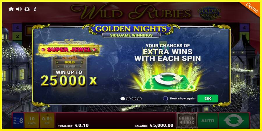 Wild Rubies Golden Nights מכונת משחק לכסף, תְמוּנָה 1