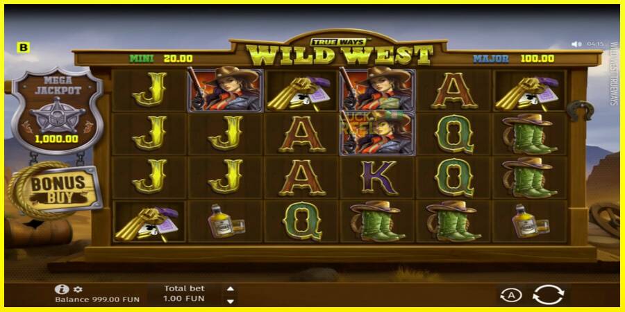 Wild West Trueways מכונת משחק לכסף, תְמוּנָה 2