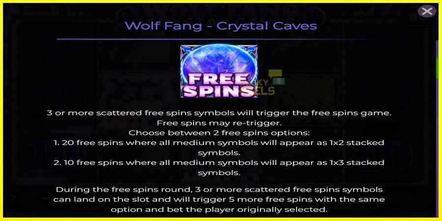 Wolf Fang - Crystal Caves מכונת משחק לכסף, תְמוּנָה 5