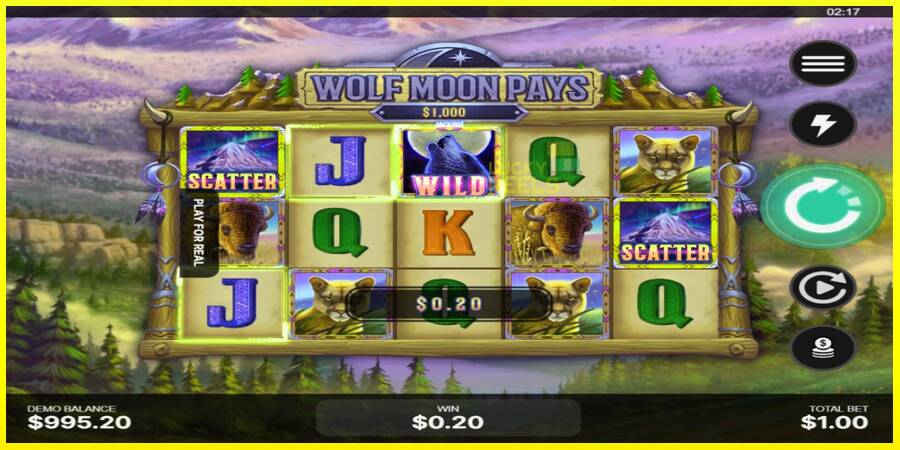 Wolf Moon Pays מכונת משחק לכסף, תְמוּנָה 3