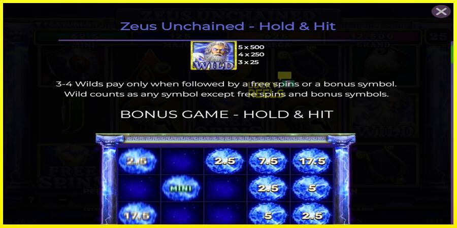 Zeus Unchained - Hold & Hit מכונת משחק לכסף, תְמוּנָה 4